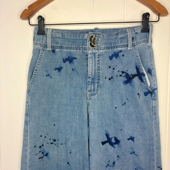 Manel Villalonga Pilcro Anthropologie Eventide Trouser High-Rise Wide-Leg Jeans - Picture 6 of 11